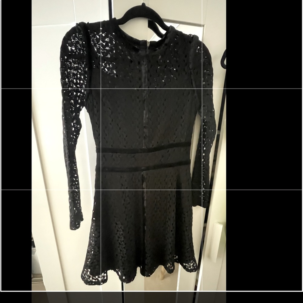 Black long sleeve lace dress